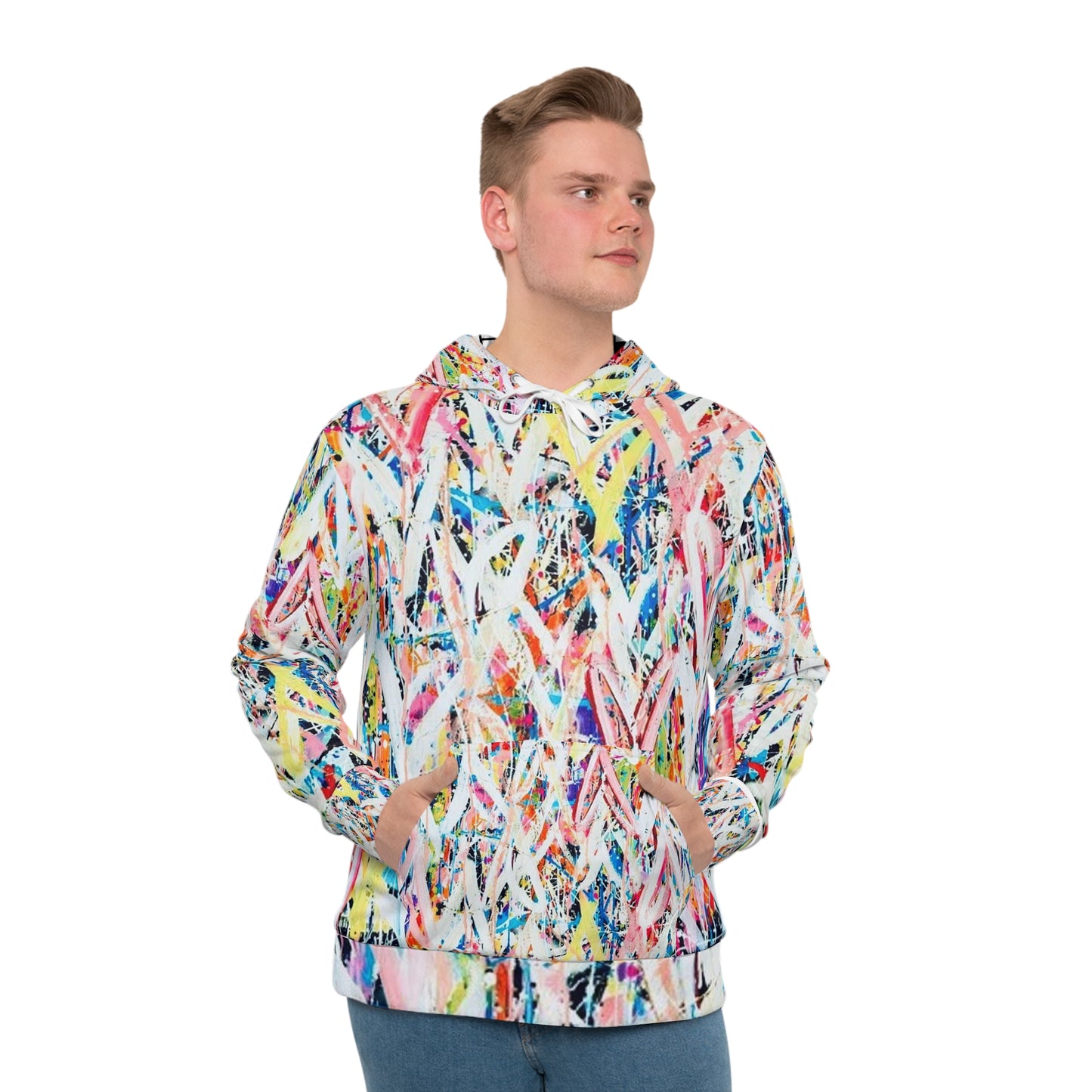 Men's Hoodie - Line of Hearts