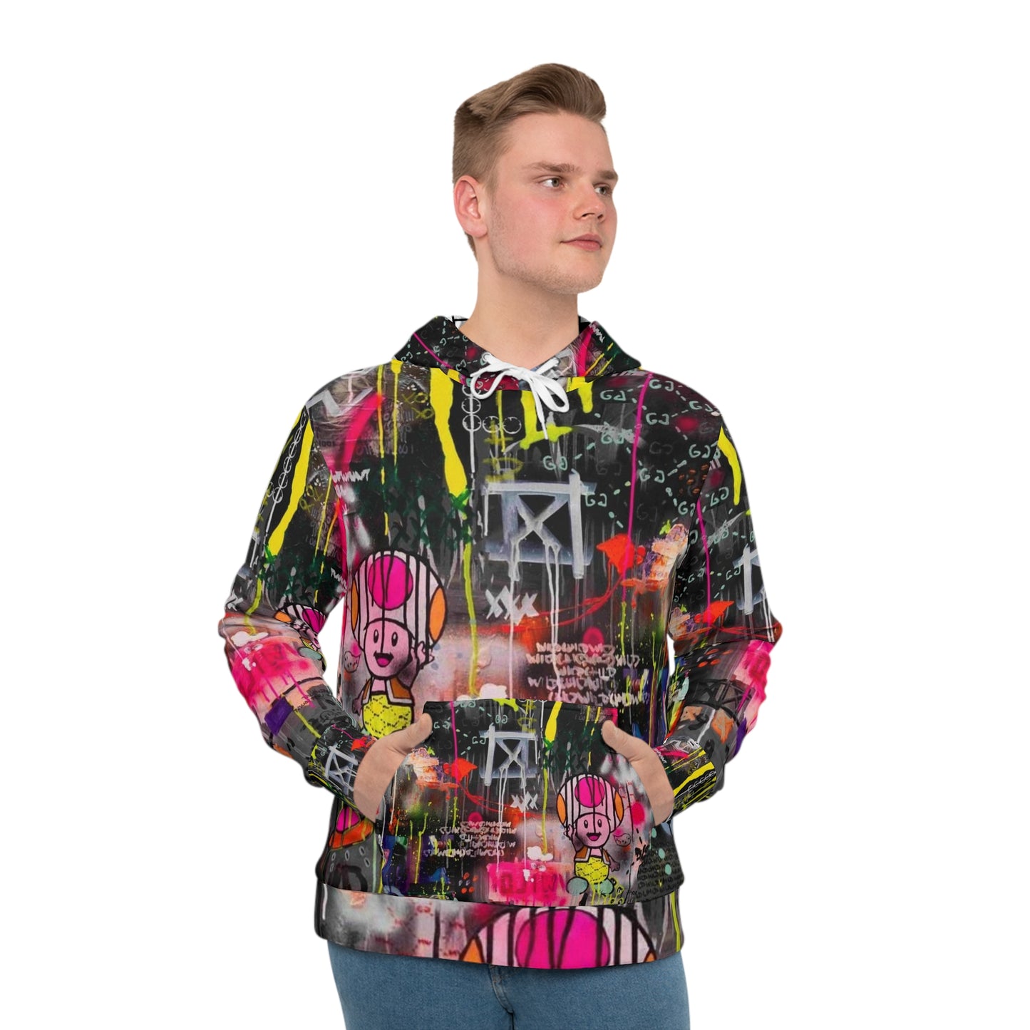 Men's Hoodie - Graffiti Mushrooms