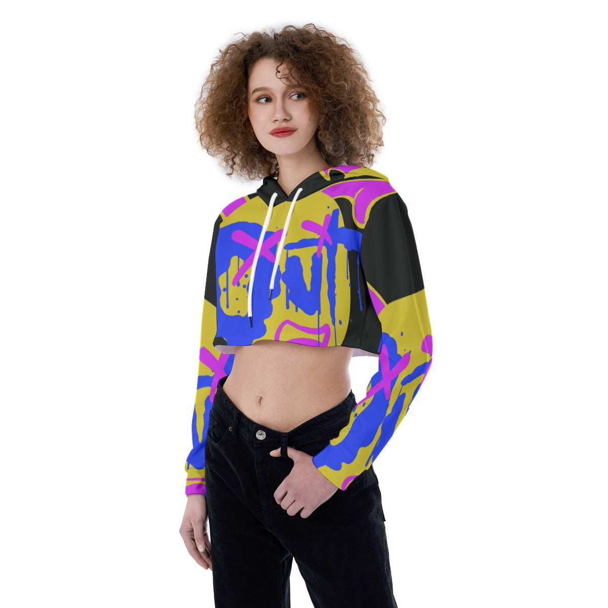 All-Over Print Women's Crop Top Hoodie