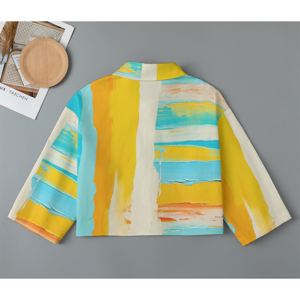 All-Over Print Women's Cropped Jacket | 245GSM Cotton