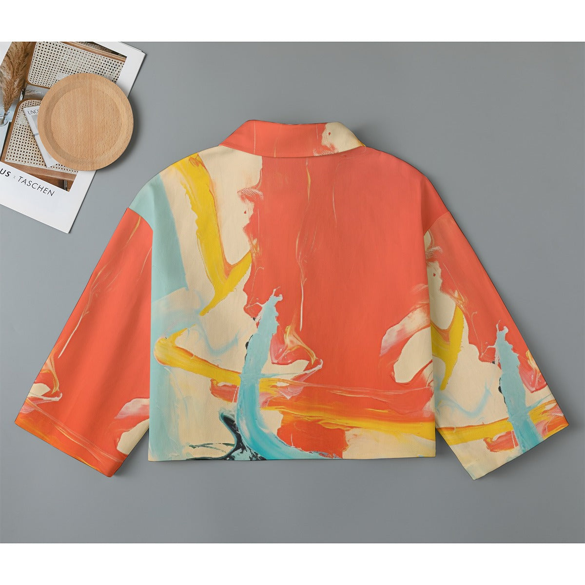 All-Over Print Women's Cropped Jacket | 245GSM Cotton