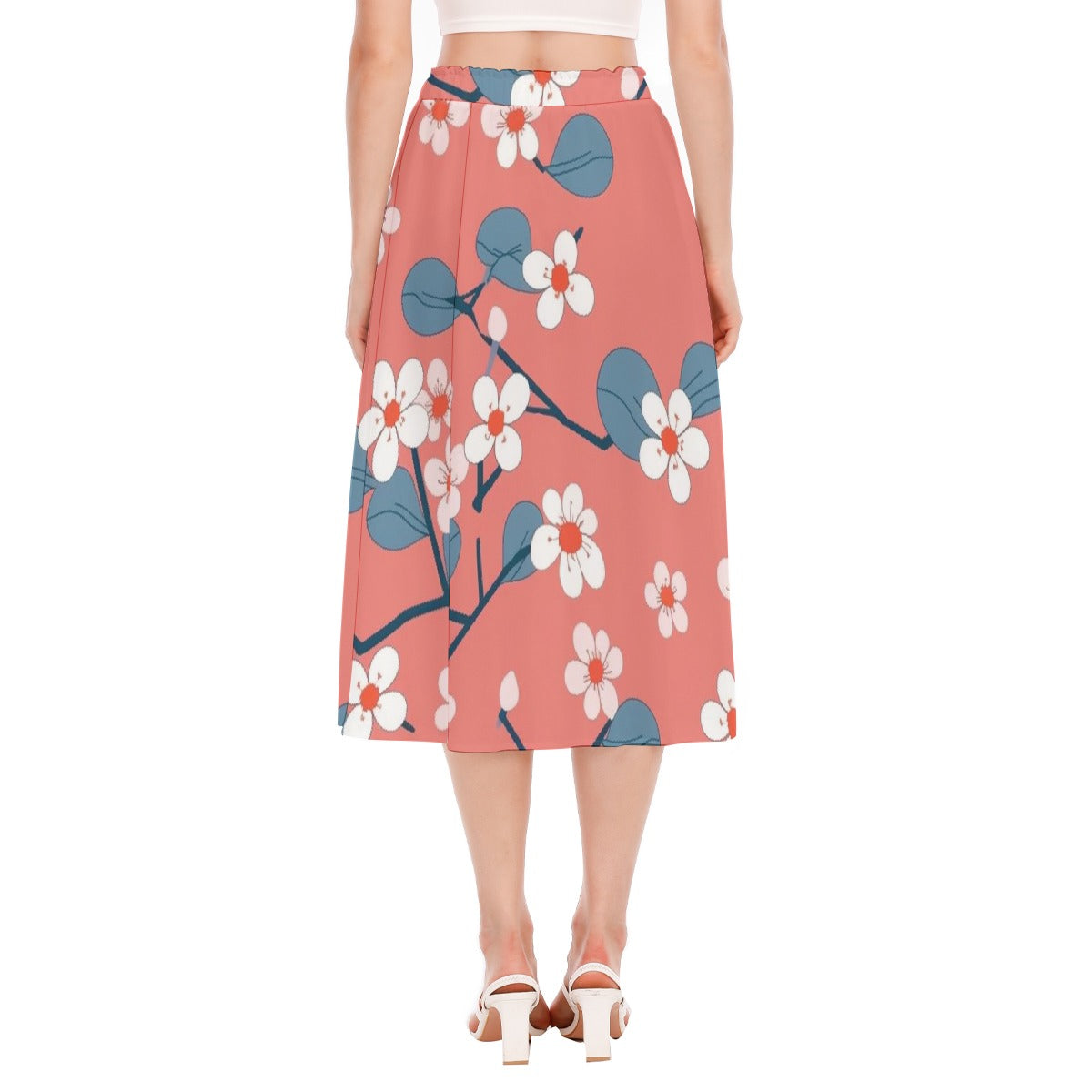 All-Over Print Women's Long Section Chiffon Skirt