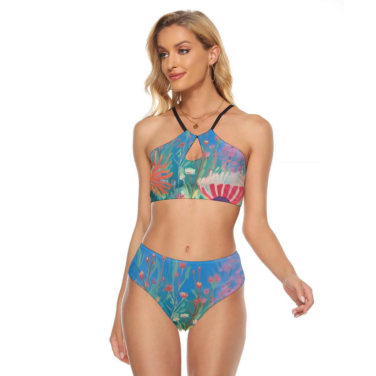 All-Over Print Women's Cami Keyhole One-piece Swimsuit