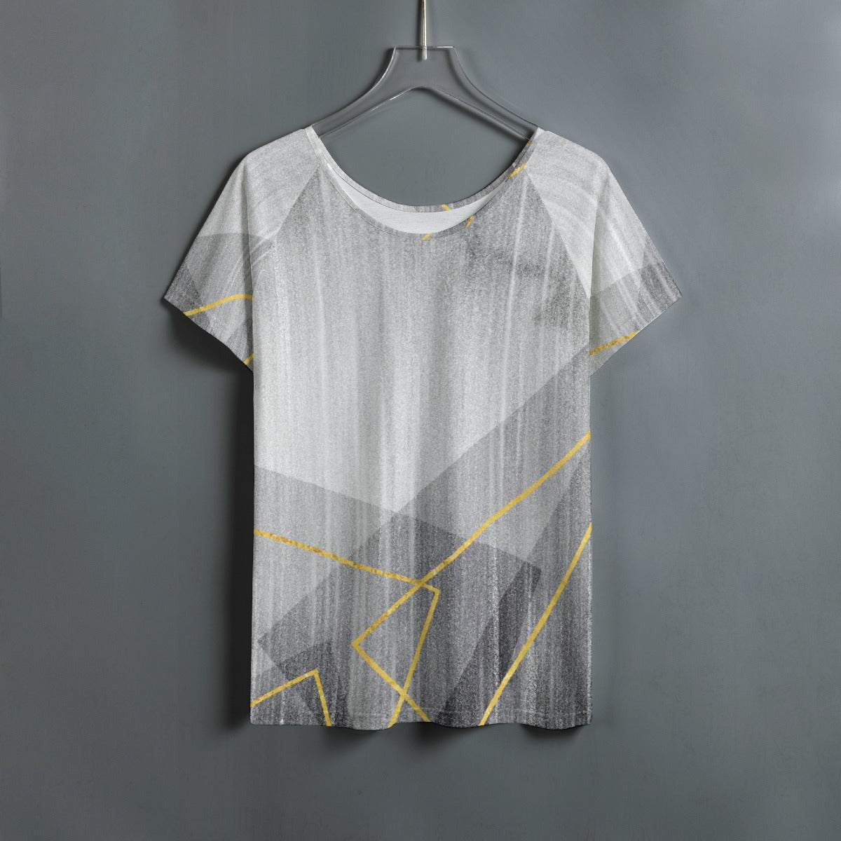 All-Over Print Women's Round Neck T-shirt With Raglan Sleeve