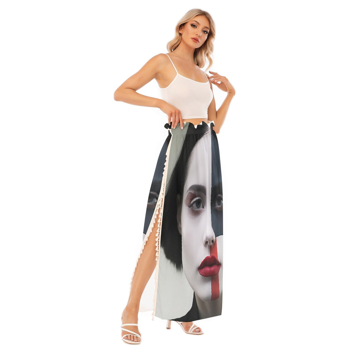 All-Over Print Women's Side Split Skirt