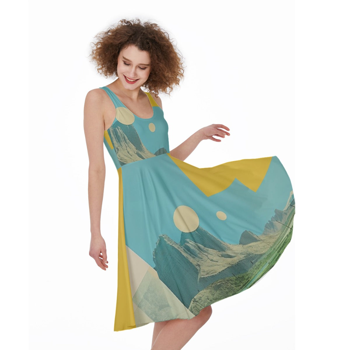 All-Over Print Women's Sleeveless Dress