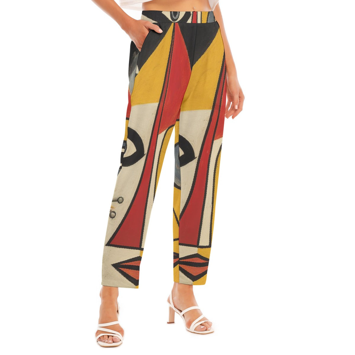 All-Over Print Women's Loose Straight-leg Pants