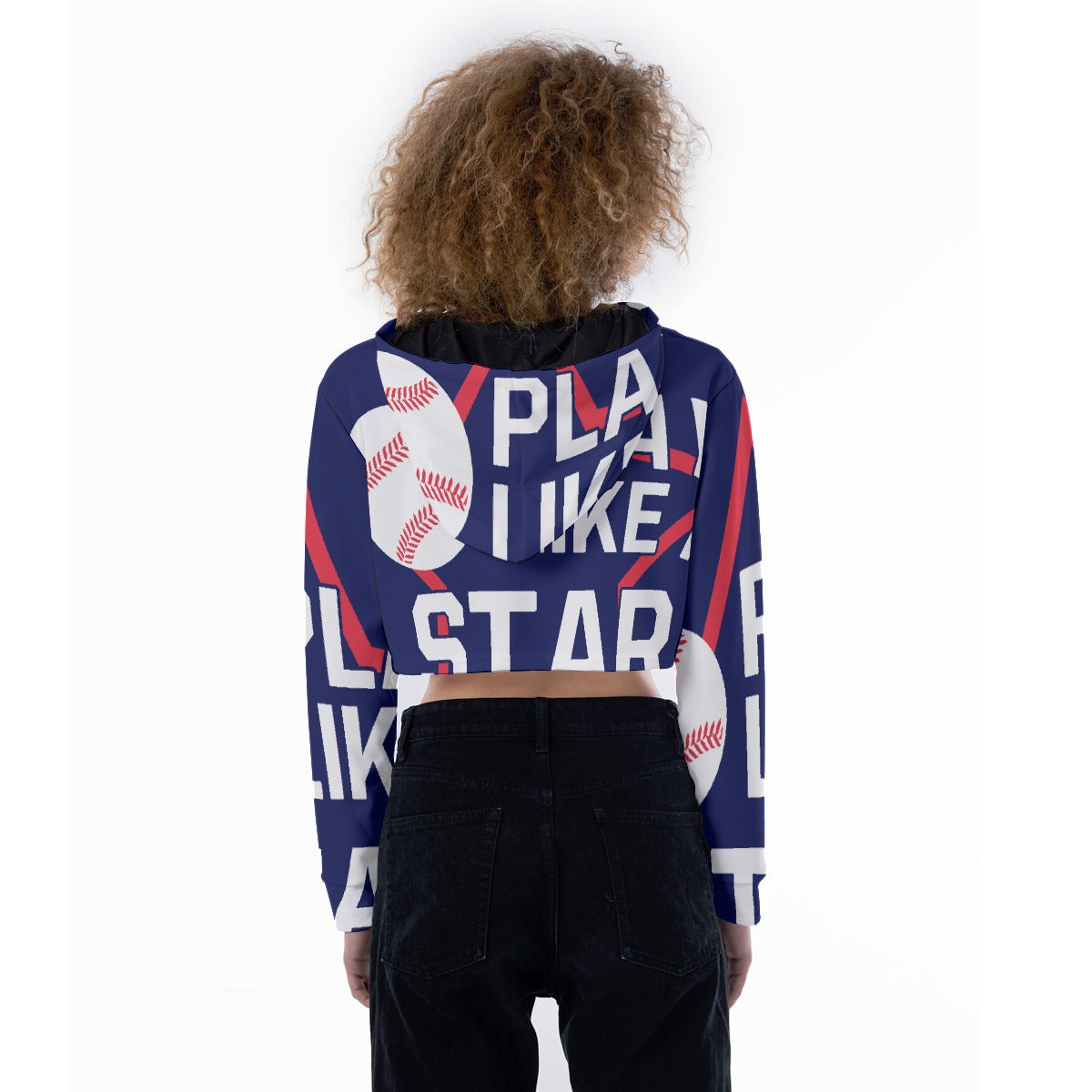 All-Over Print Women's Crop Top Hoodie