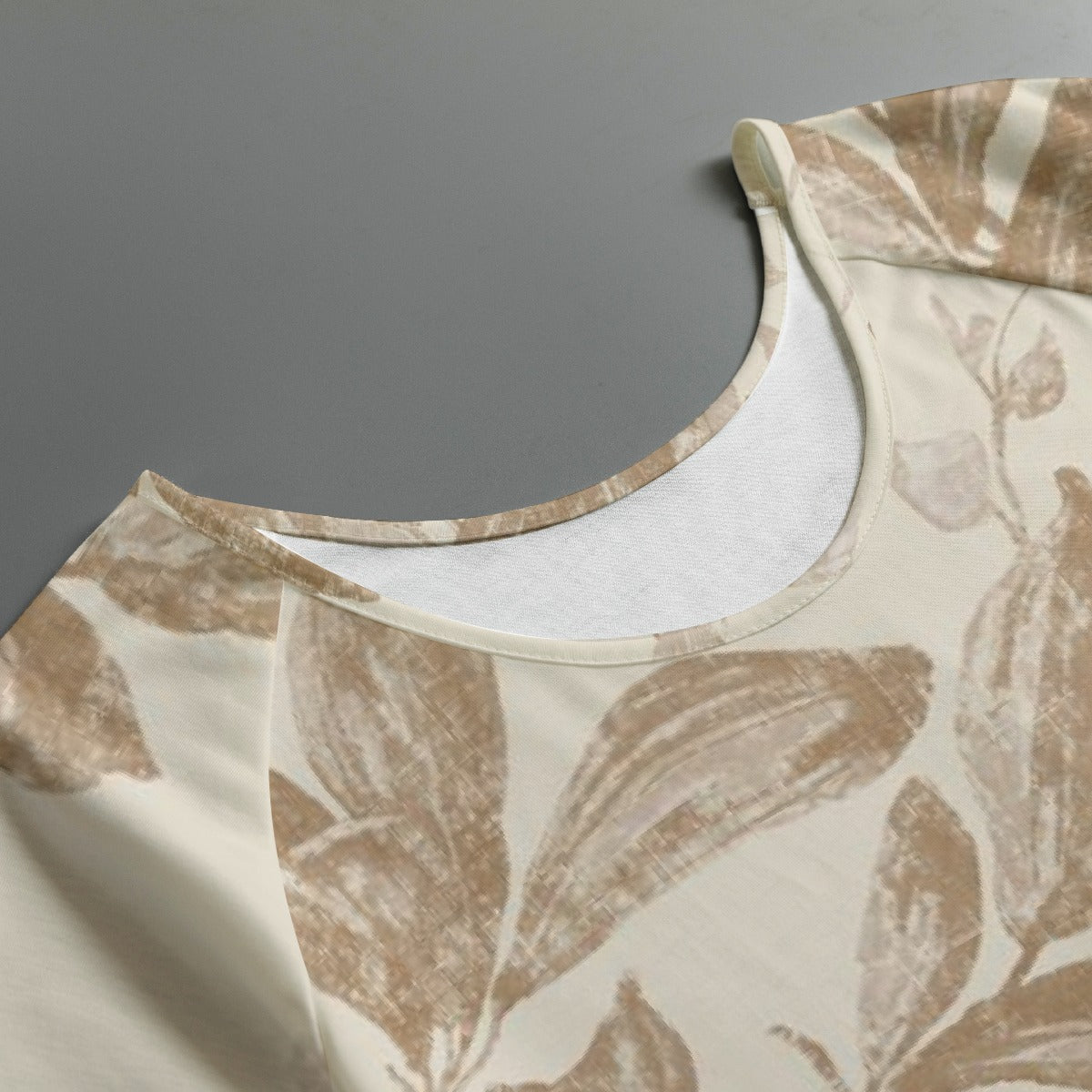 All-Over Print Women's Round Neck T-shirt With Raglan Sleeve