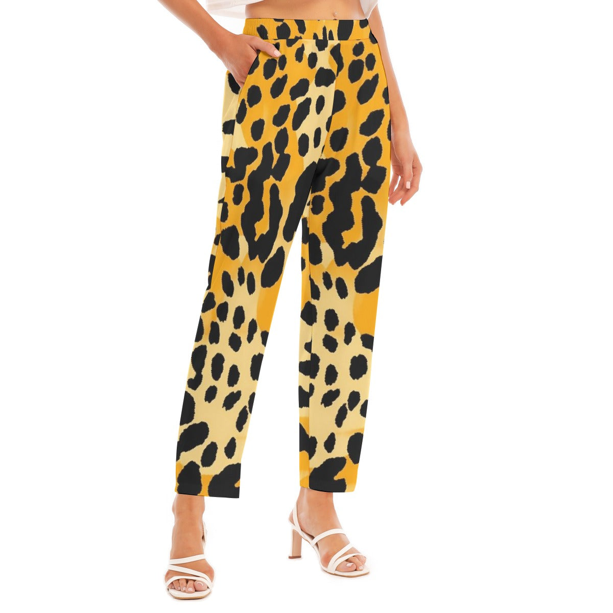 All-Over Print Women's Loose Straight-leg Pants