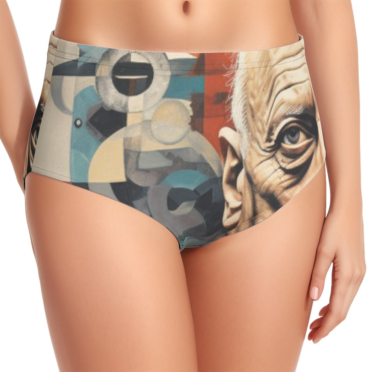 All-Over Print Women's Swimsuit Set With Halter