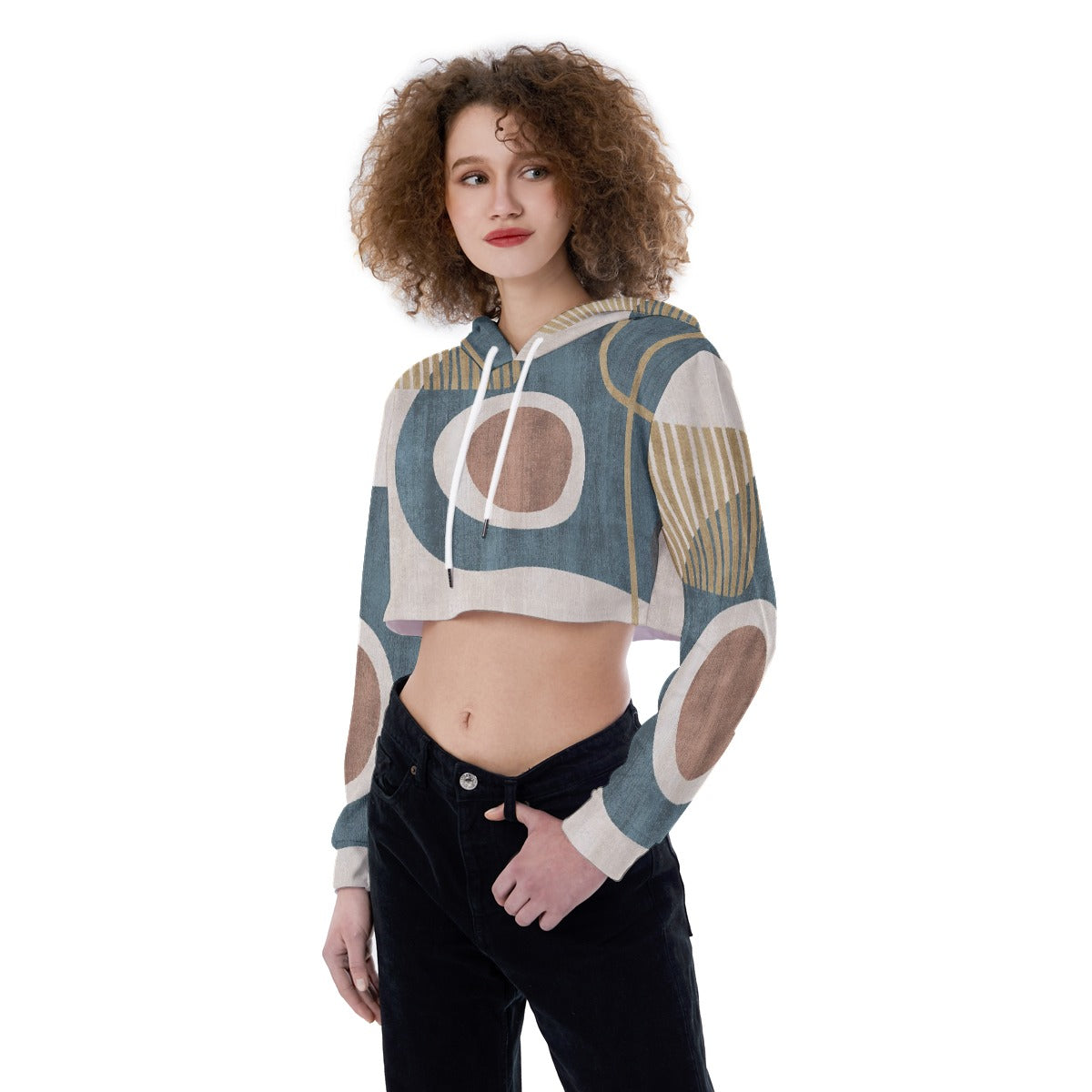 All-Over Print Women's Crop Top Hoodie