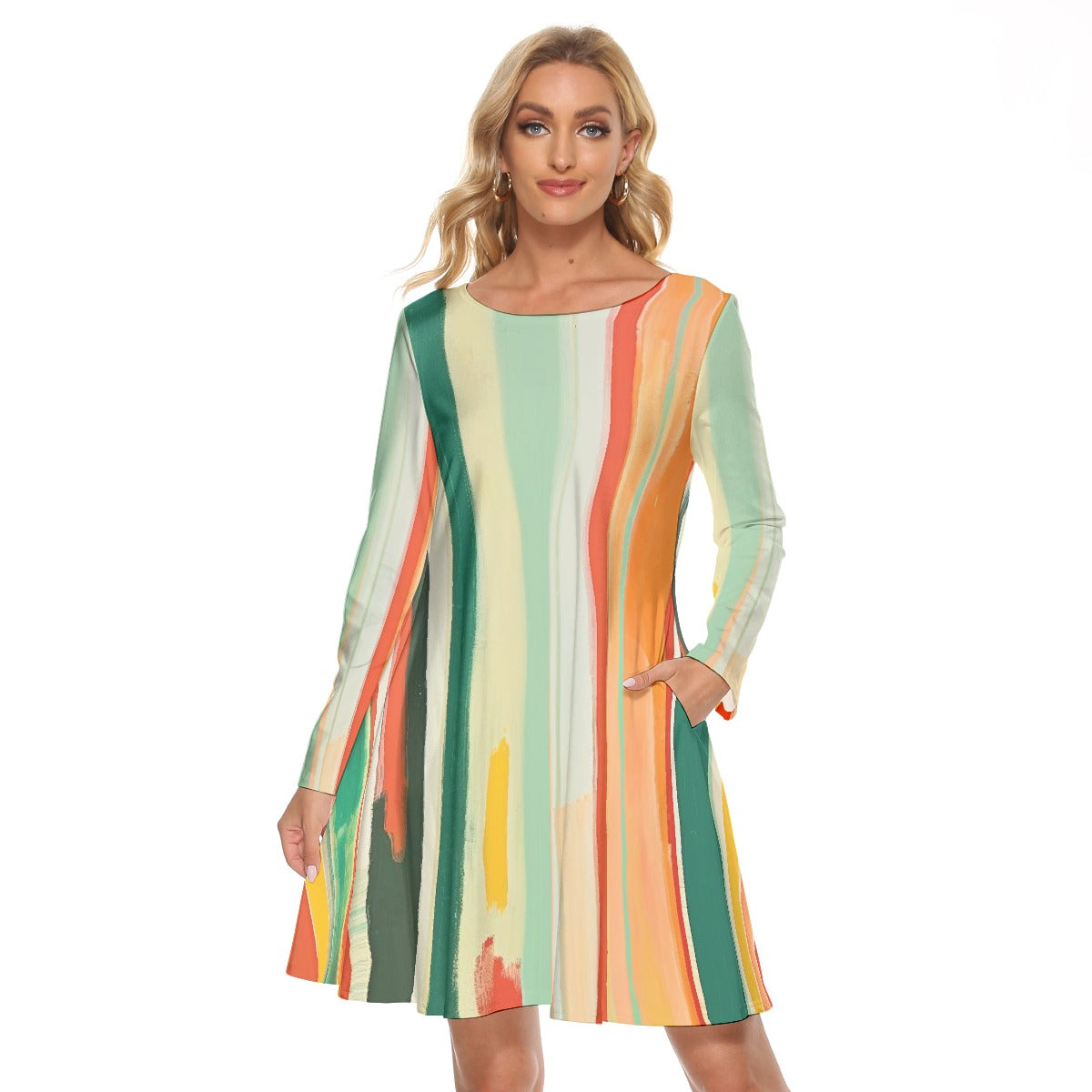 All-Over Print Women's Crew Neck Dress