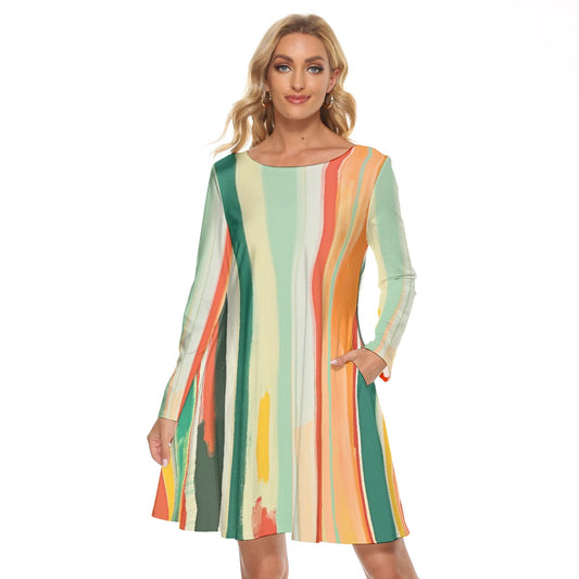 All-Over Print Women's Crew Neck Dress