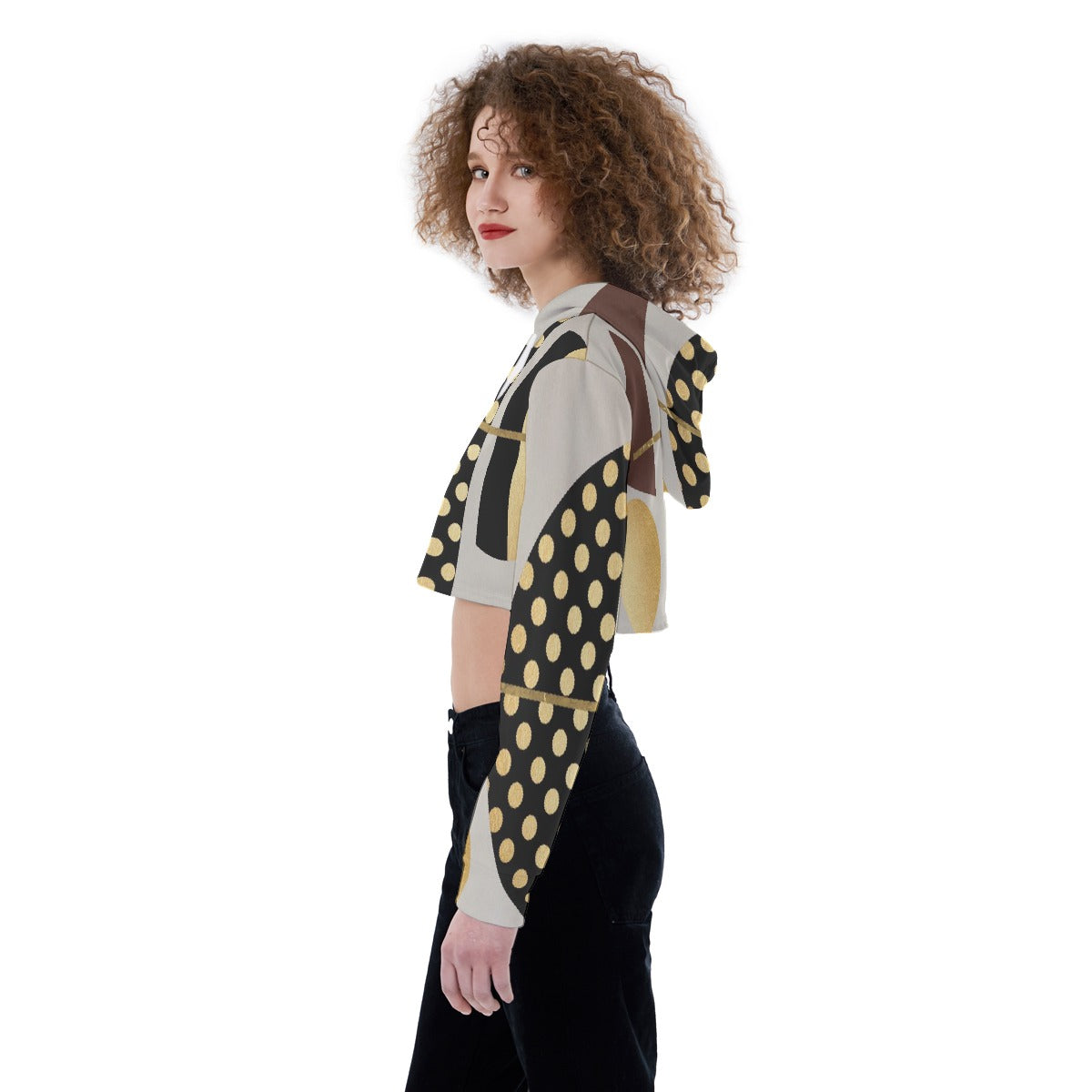 All-Over Print Women's Crop Top Hoodie