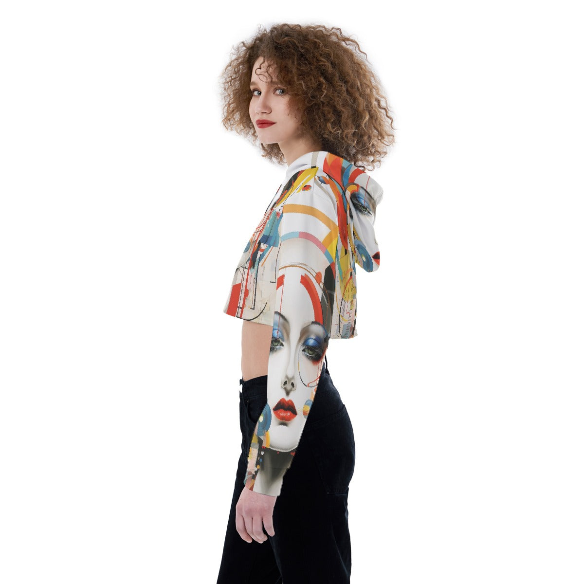 All-Over Print Women's Crop Top Hoodie