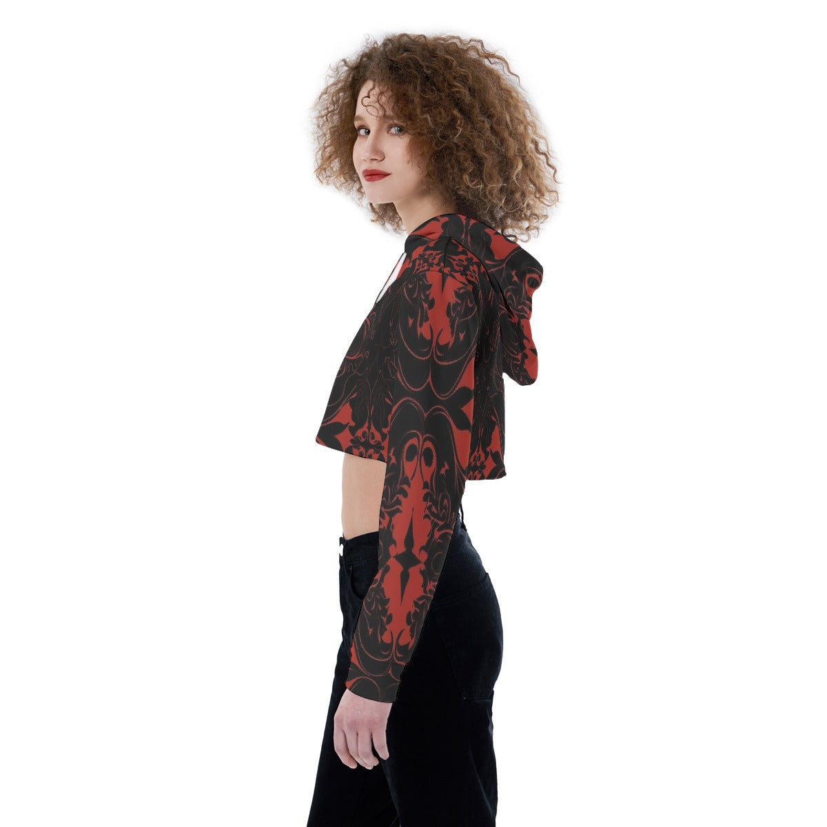 All-Over Print Women's Crop Top Hoodie