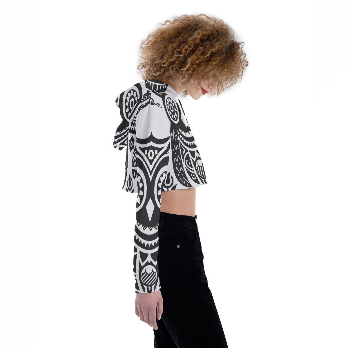 All-Over Print Women's Crop Top Hoodie