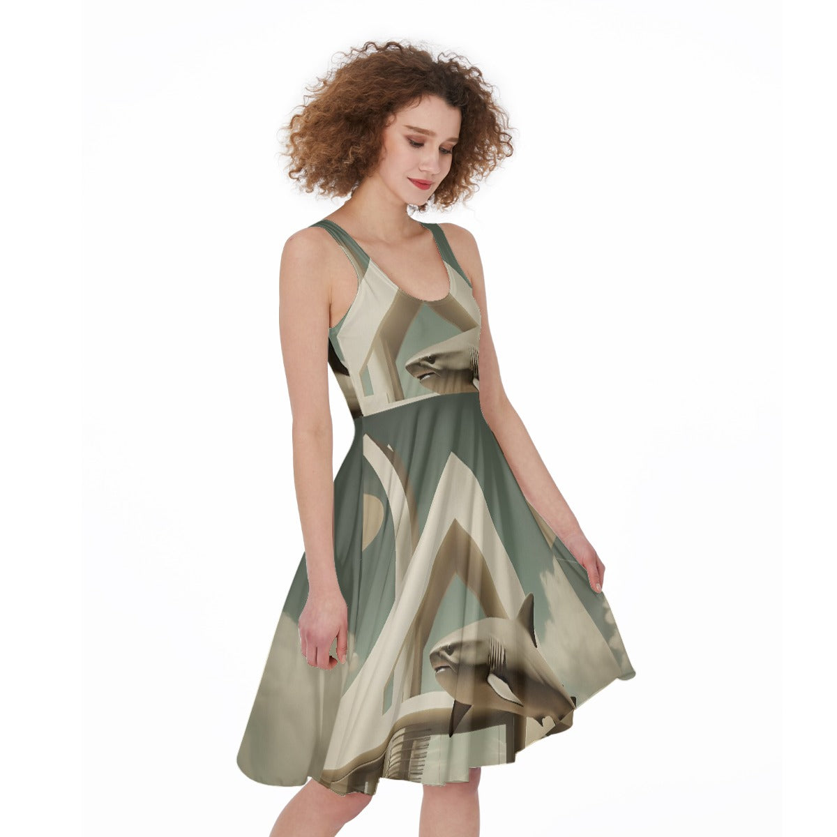 All-Over Print Women's Sleeveless Dress