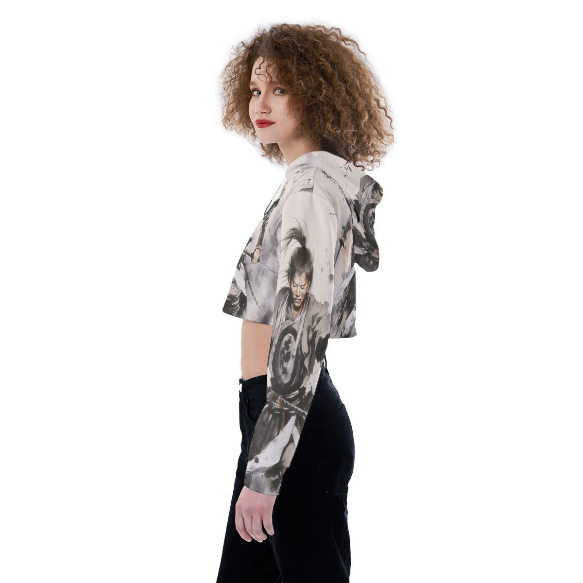 All-Over Print Women's Crop Top Hoodie