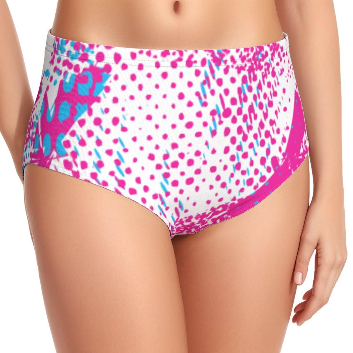 All-Over Print Women's Swimsuit Set With Halter