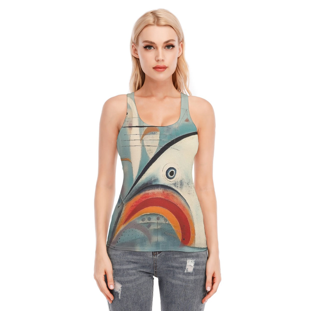 All-Over Print Women's Racer Vest | 190GSM Cotton