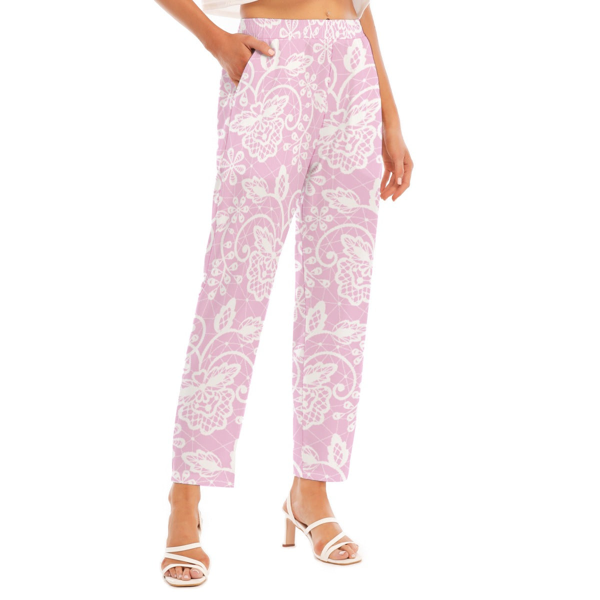 All-Over Print Women's Loose Straight-leg Pants