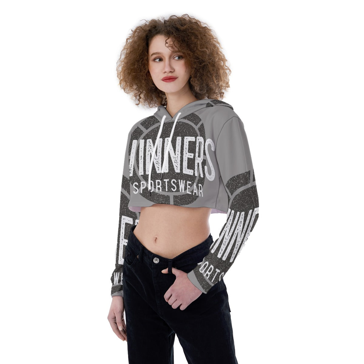 All-Over Print Women's Crop Top Hoodie