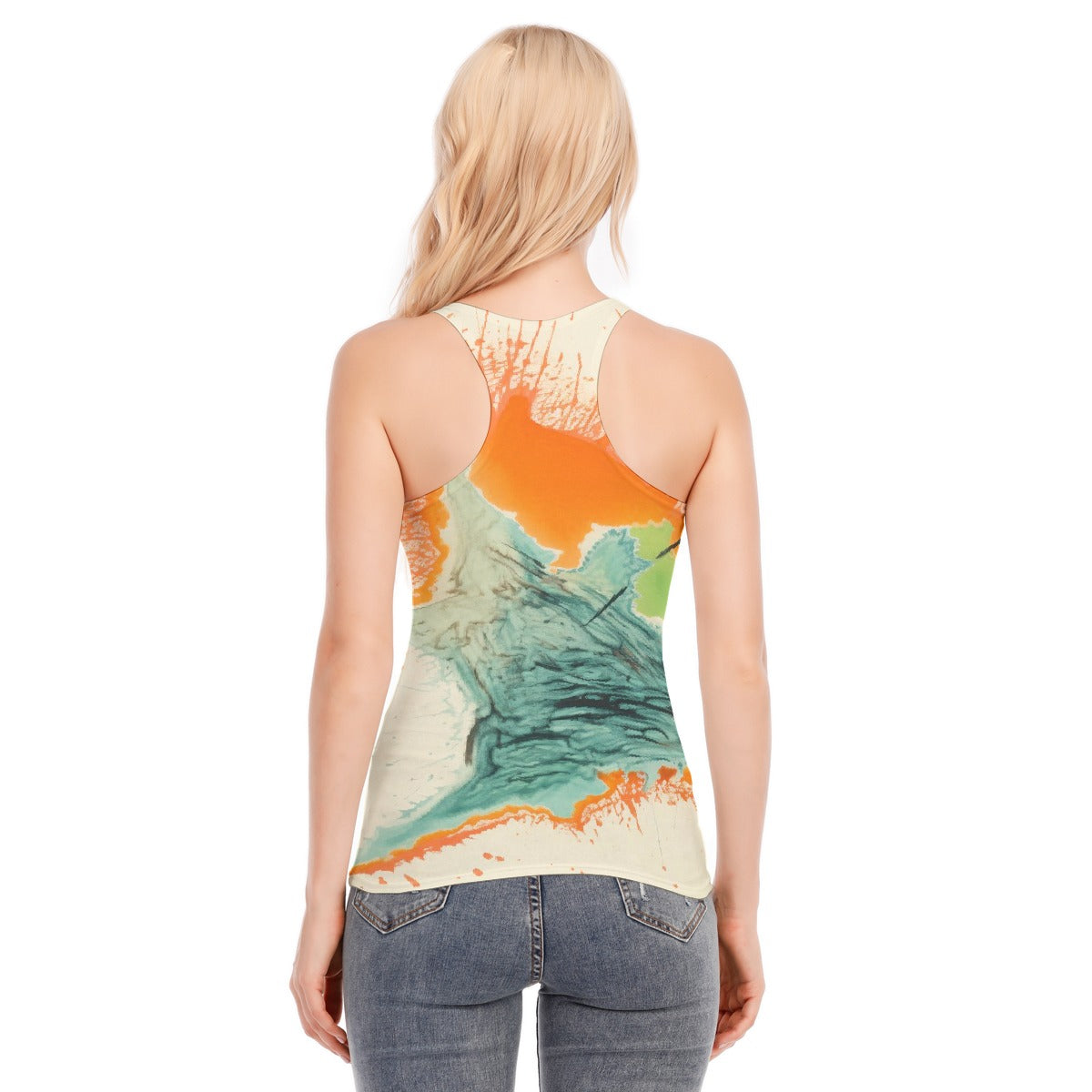 All-Over Print Women's Racer Vest | 190GSM Cotton