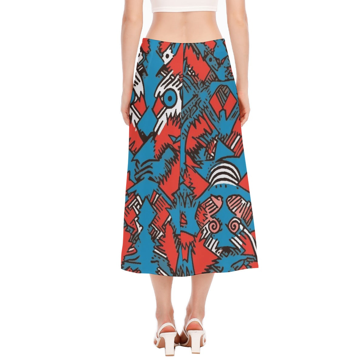 All-Over Print Women's High Slit Long Skirt