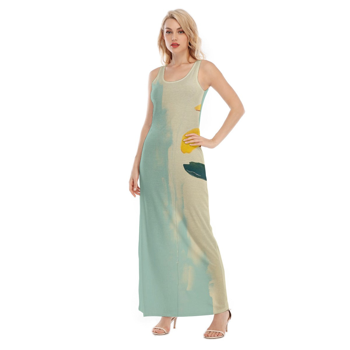 All-Over Print Women's Vest Dress | Length To Ankle