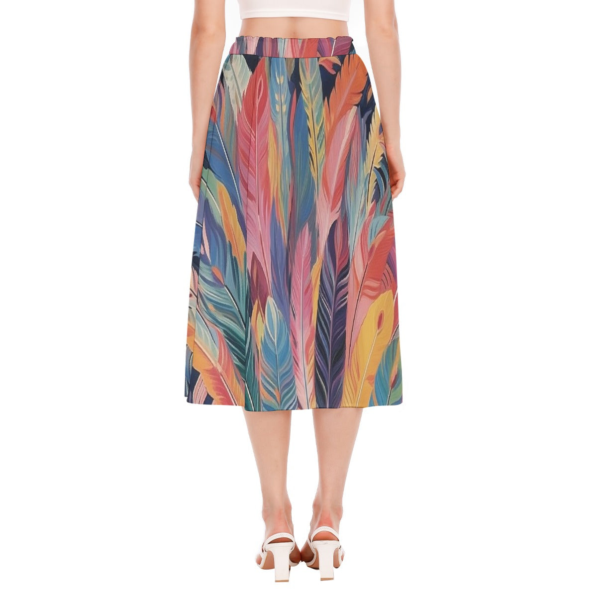 All-Over Print Women's Long Section Chiffon Skirt