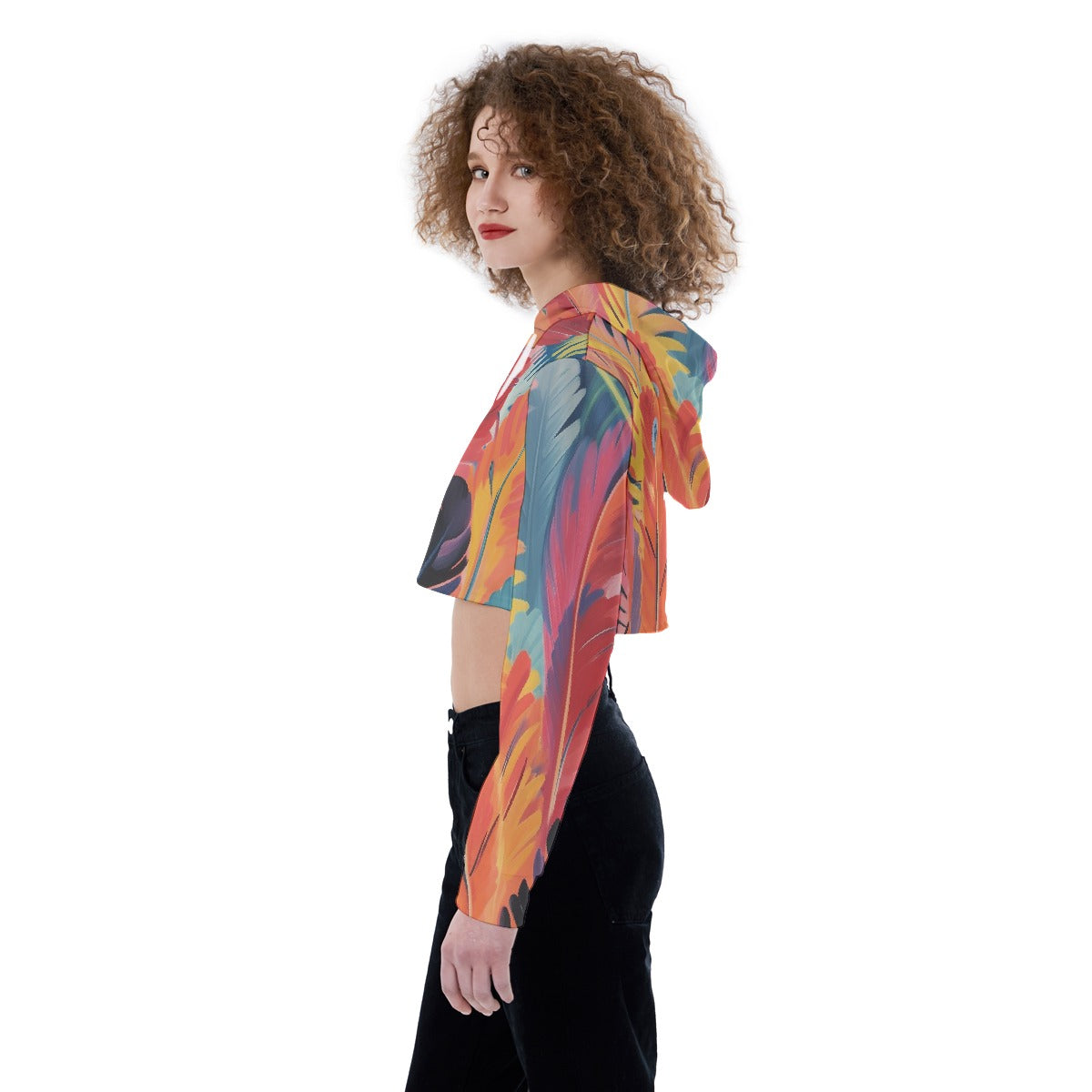 All-Over Print Women's Crop Top Hoodie