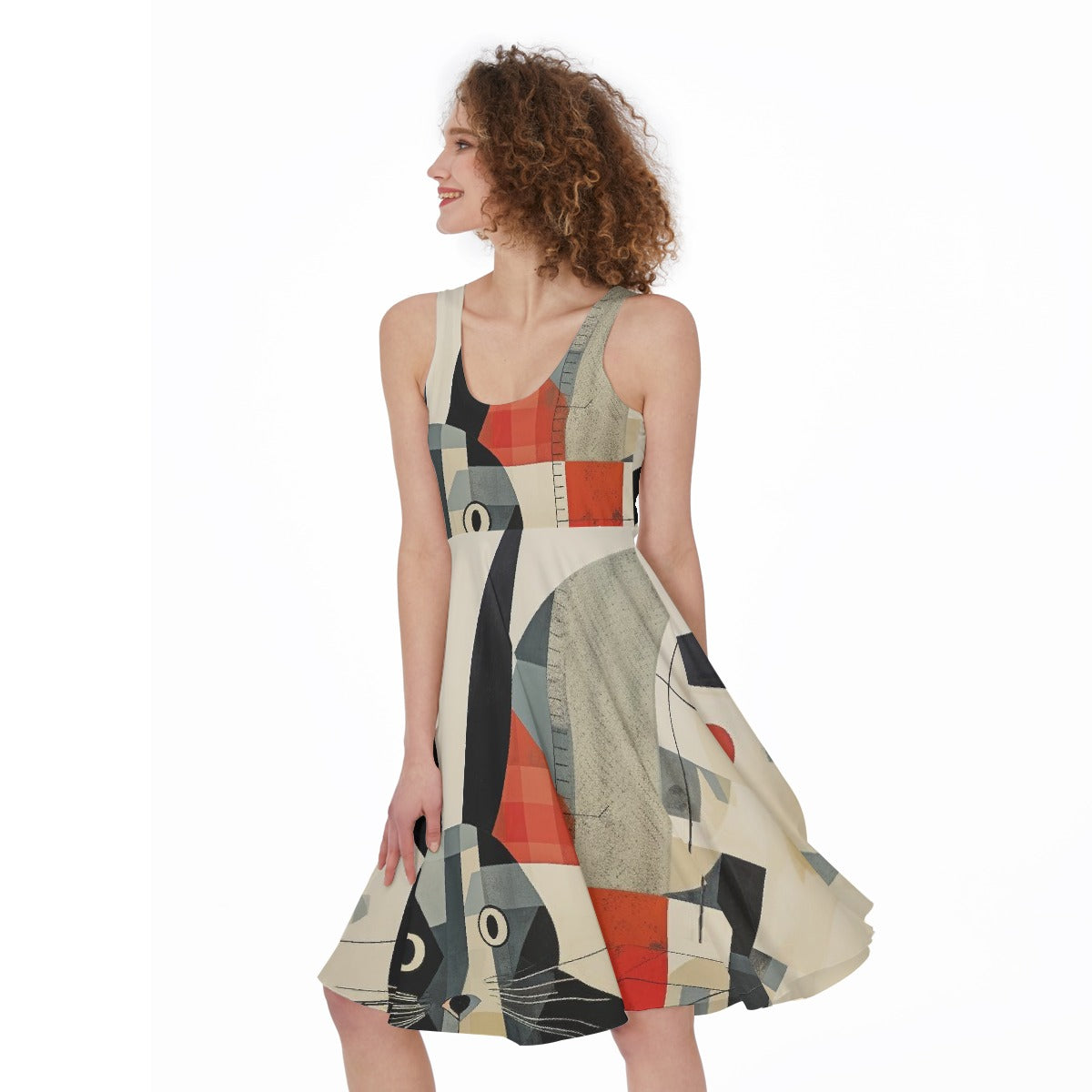 All-Over Print Women's Sleeveless Dress