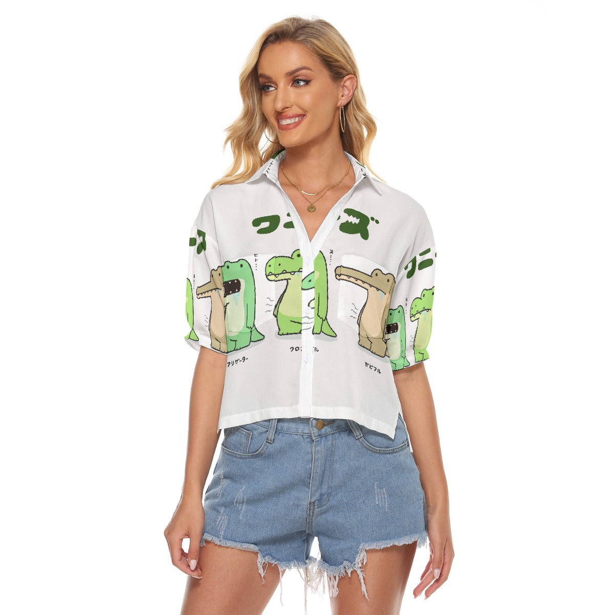 All-Over Print Women's V-neck Shirts