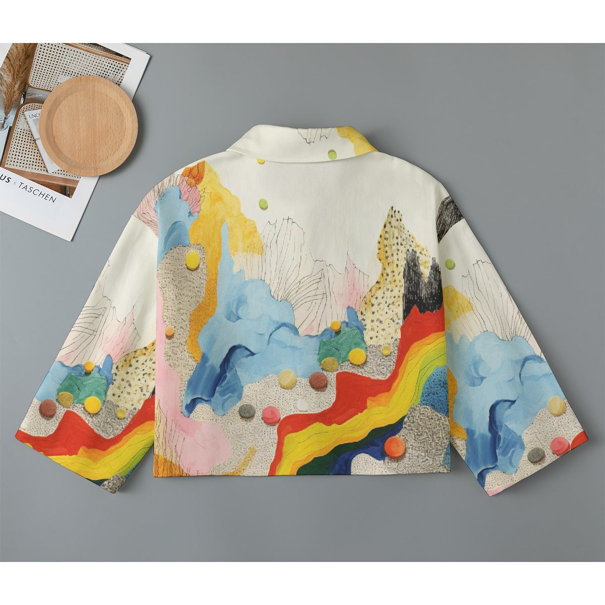 All-Over Print Women's Cropped Jacket | 245GSM Cotton