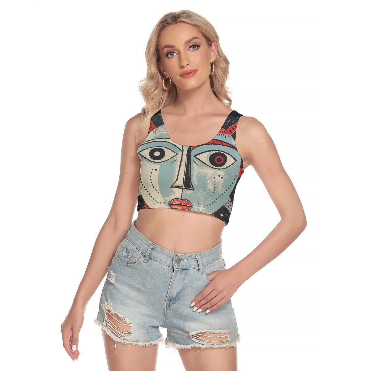 All-Over Print Women's Sport Crop Tank Top