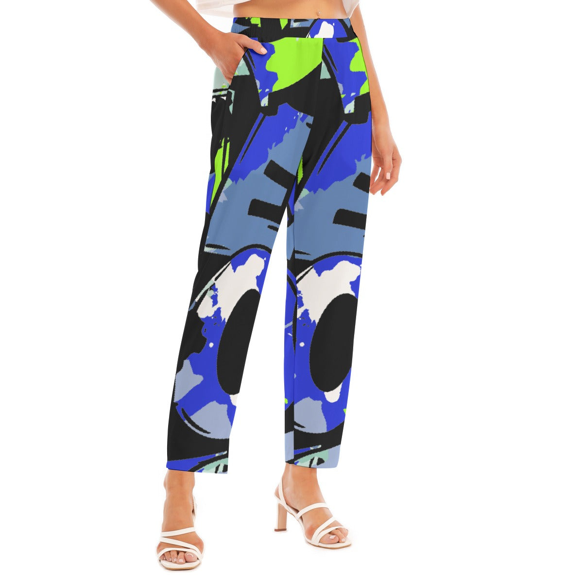 All-Over Print Women's Loose Straight-leg Pants
