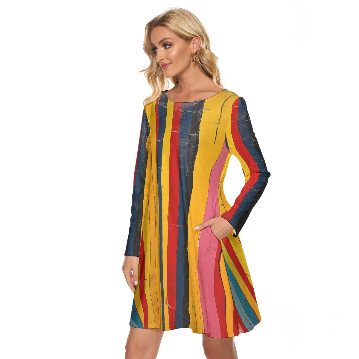 All-Over Print Women's Crew Neck Dress