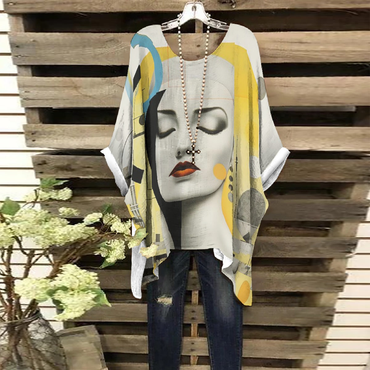 All-Over Print Women's Bat Sleeve Shirt