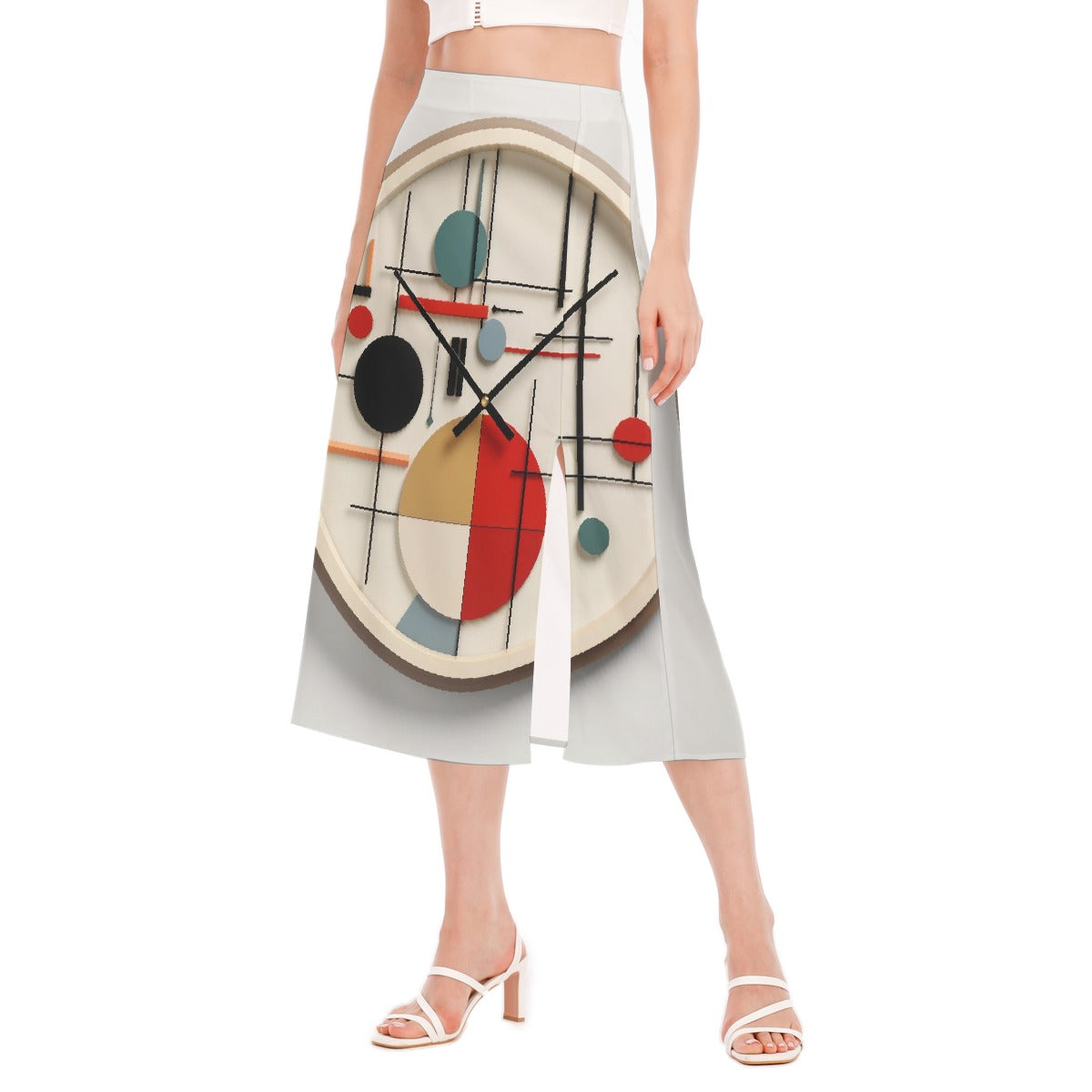All-Over Print Women's High Slit Long Skirt