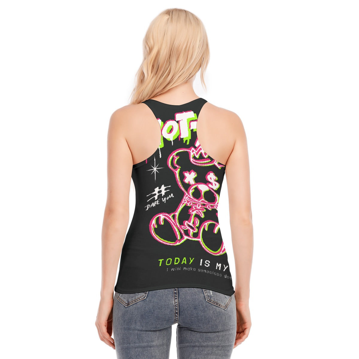 All-Over Print Women's Racer Vest | 190GSM Cotton