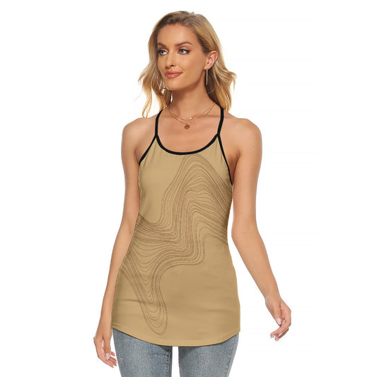 All-Over Print Women's Criss-Cross Open Back Tank Top