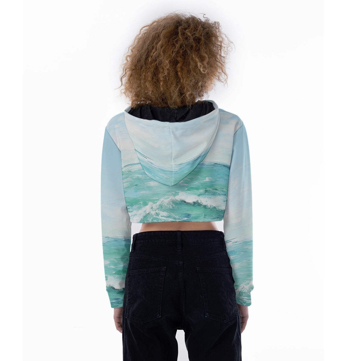 All-Over Print Women's Crop Top Hoodie