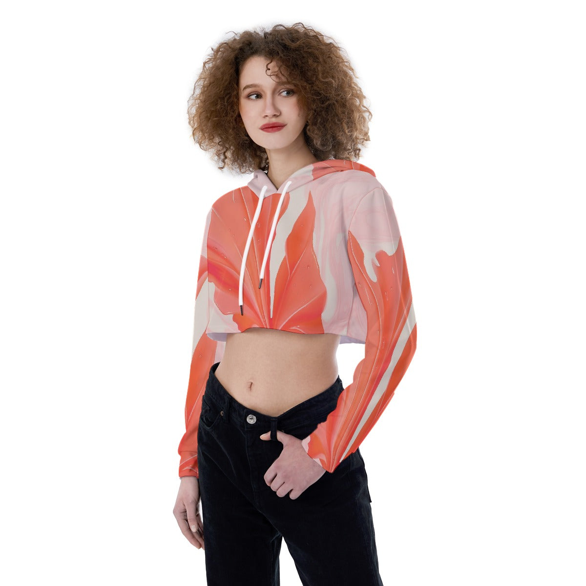 All-Over Print Women's Crop Top Hoodie