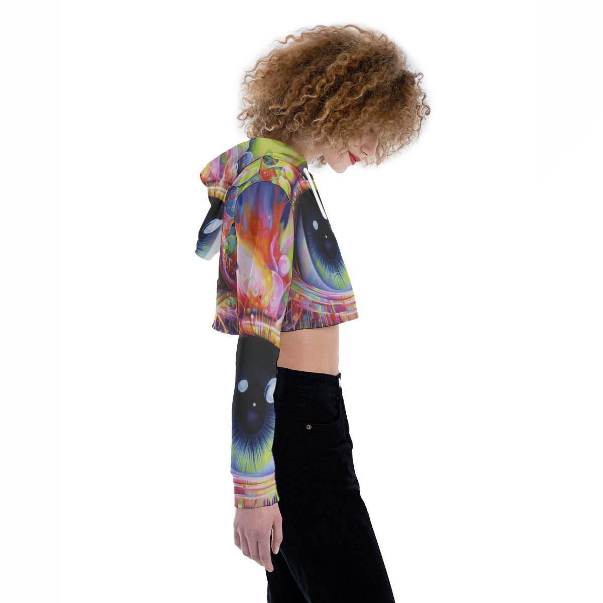 All-Over Print Women's Crop Top Hoodie