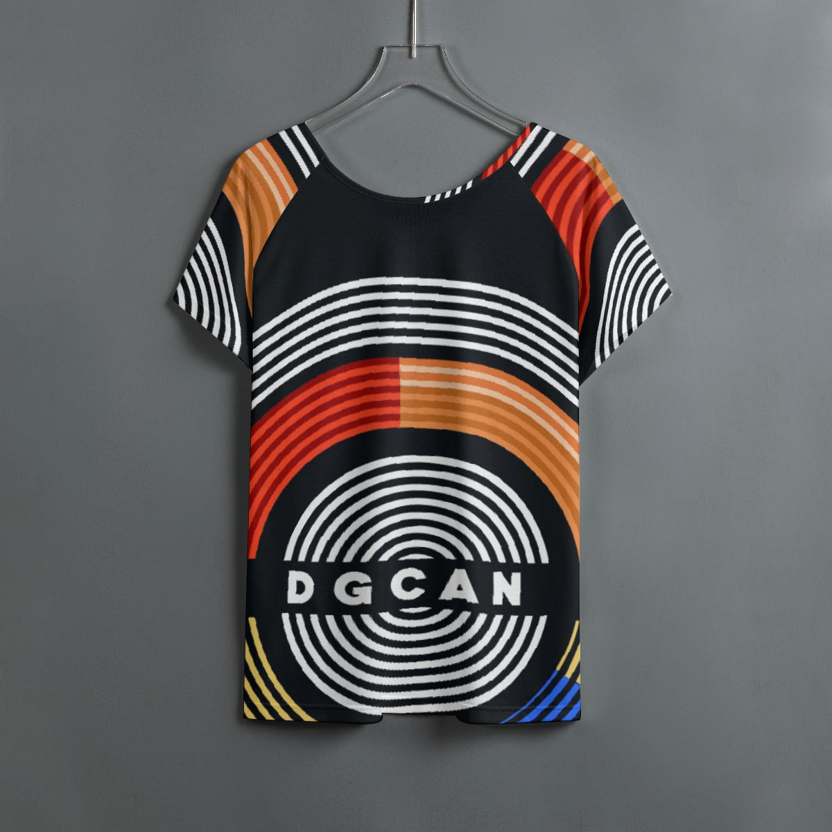 All-Over Print Women's Round Neck T-shirt With Raglan Sleeve