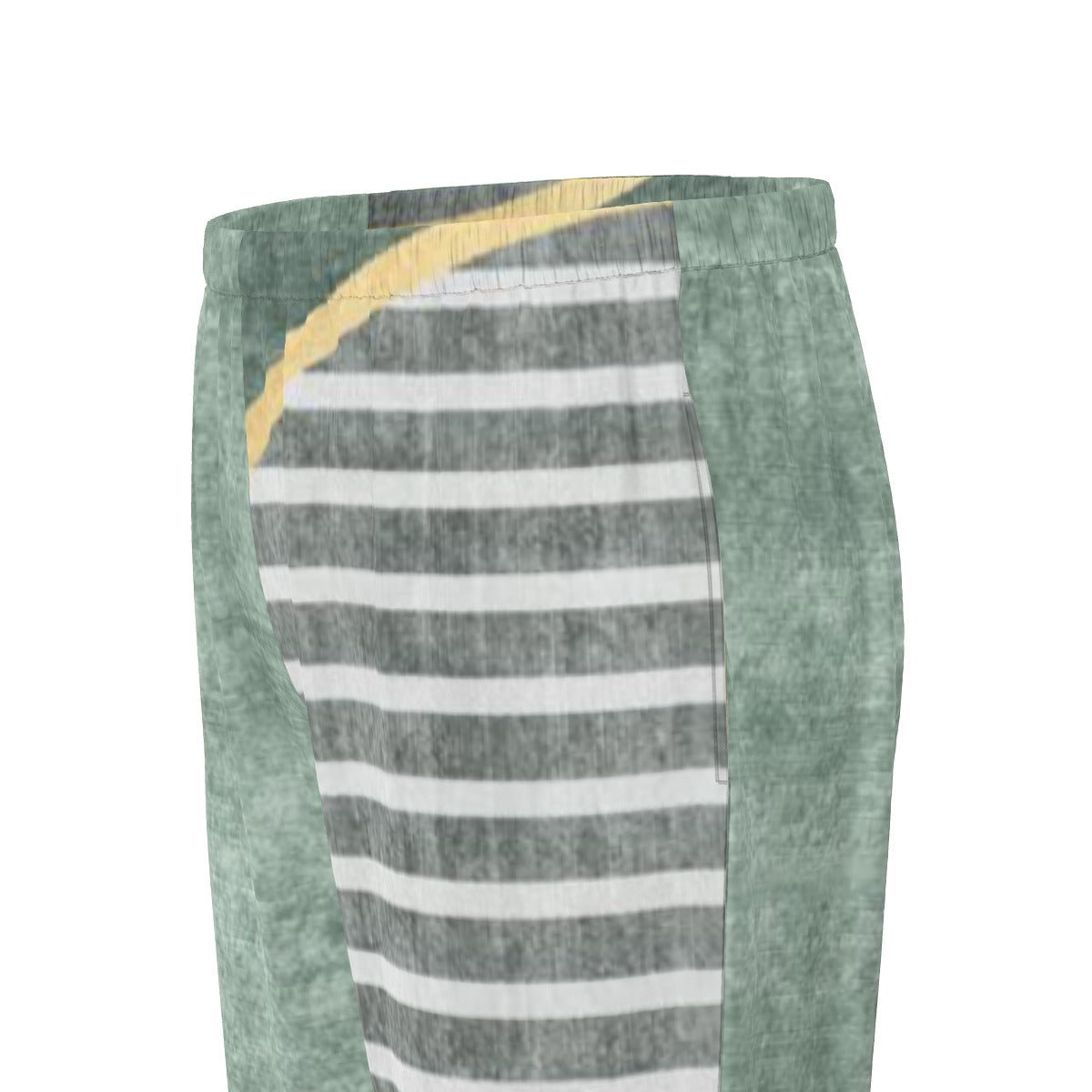 All-Over Print Women's Long Sleeve Pajama Set With Black Contrast Piping