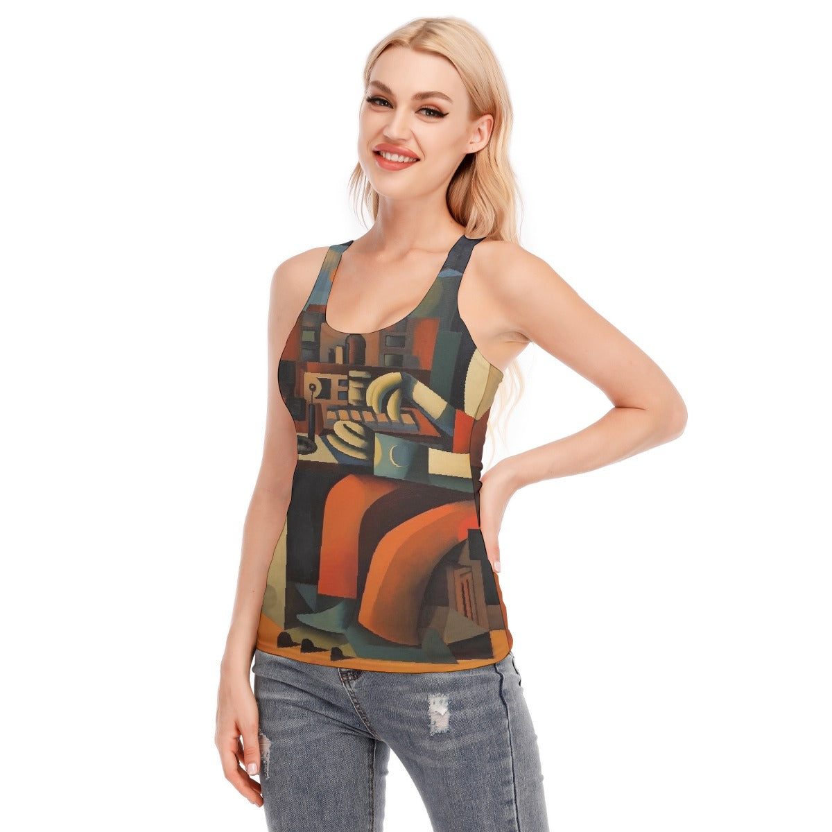 All-Over Print Women's Racer Vest | 190GSM Cotton