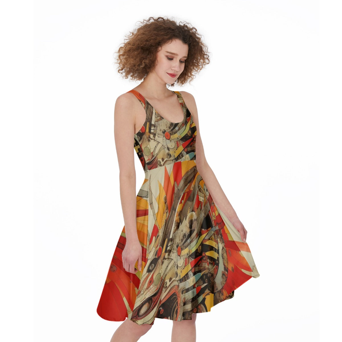 All-Over Print Women's Sleeveless Dress